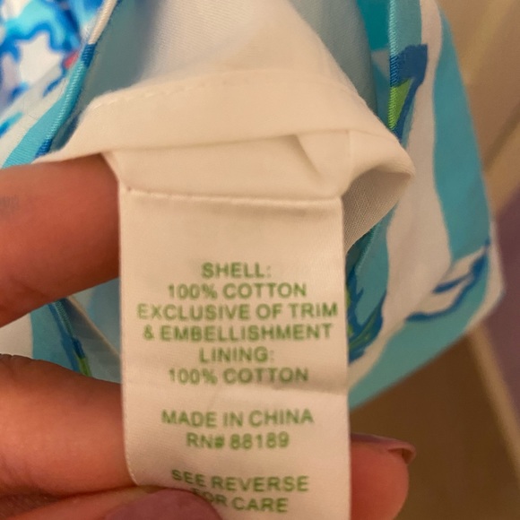 Lilly Pulitzer Shorely Blue Sandrine Dress size 6 - Picture 7 of 8